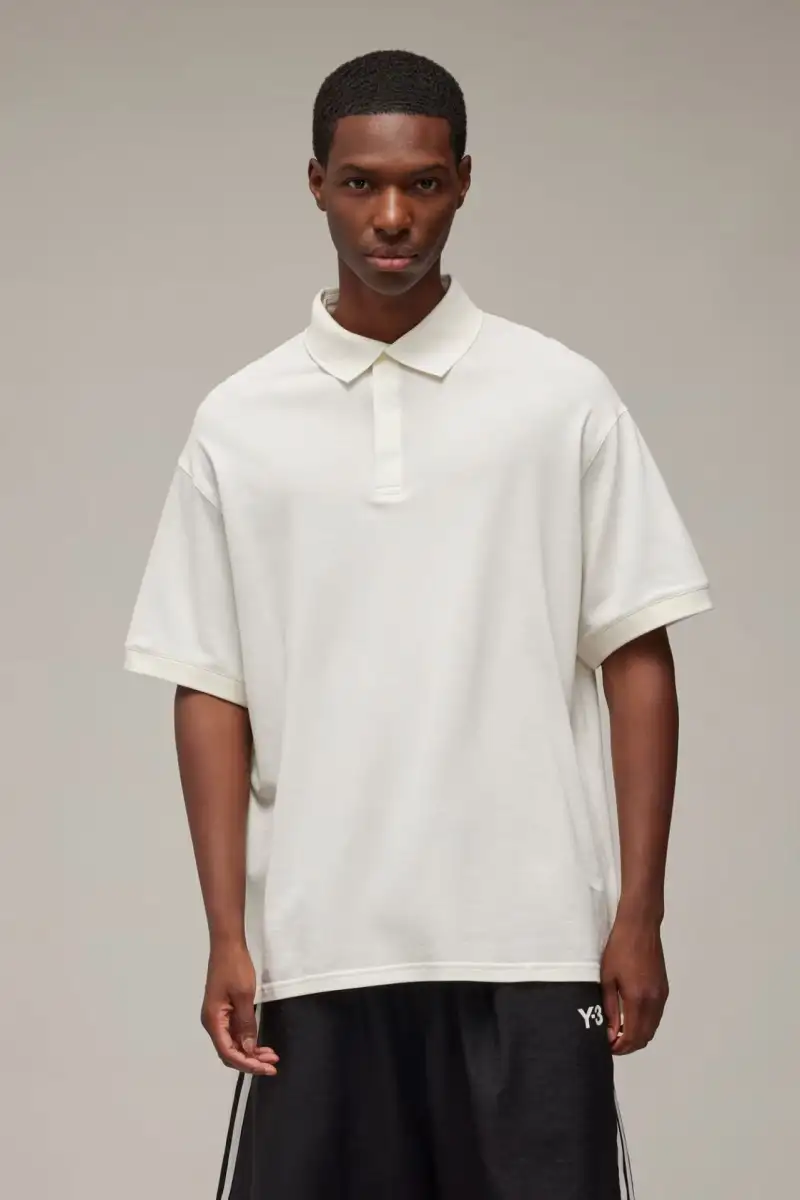 ADIDAS Y-3 SHORT SLEEVE COTTON PIQUE POLO SHIRT