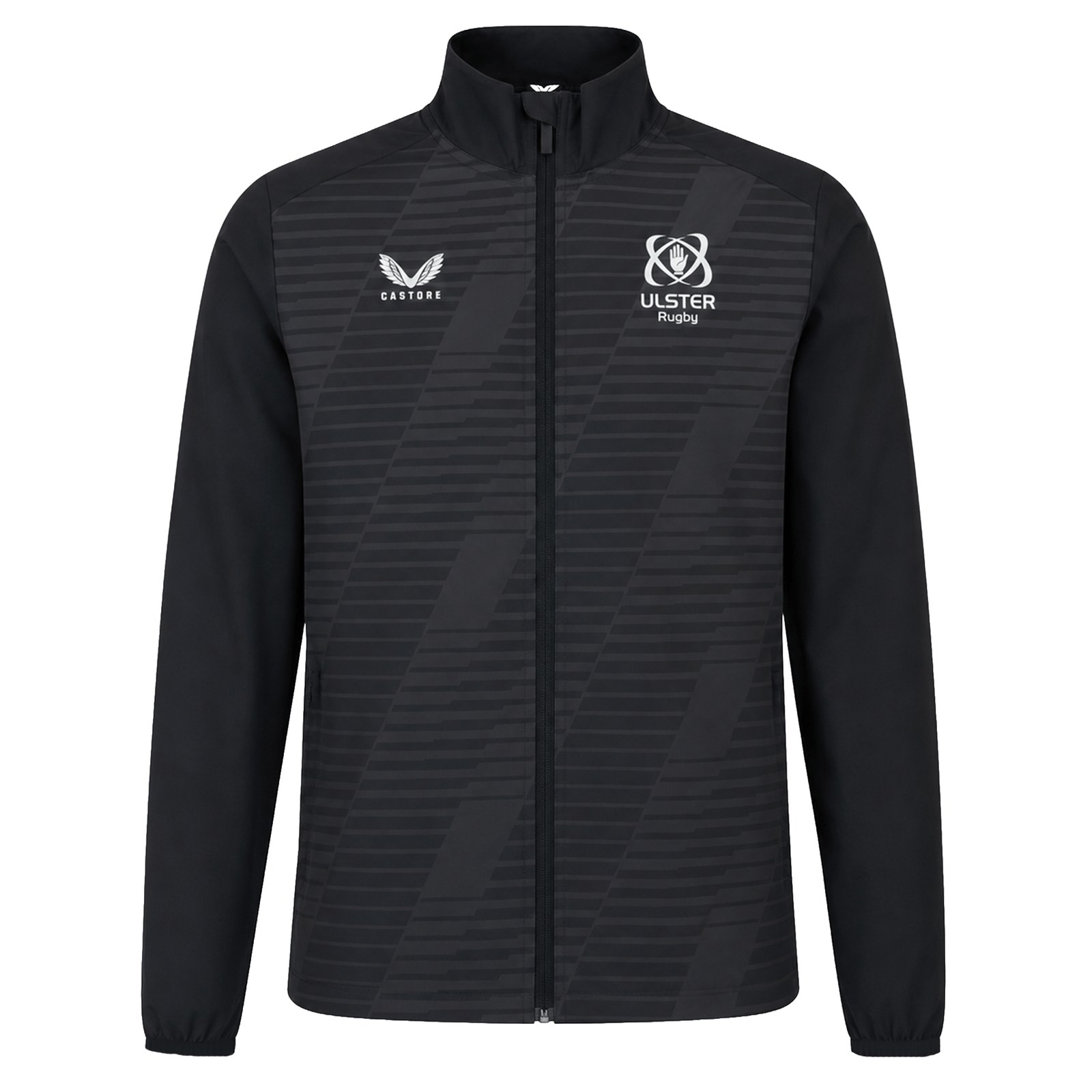 CASTORE ULSTER WOVEN PRE MATCH JACKET 2025 - BLACK/YELLOW