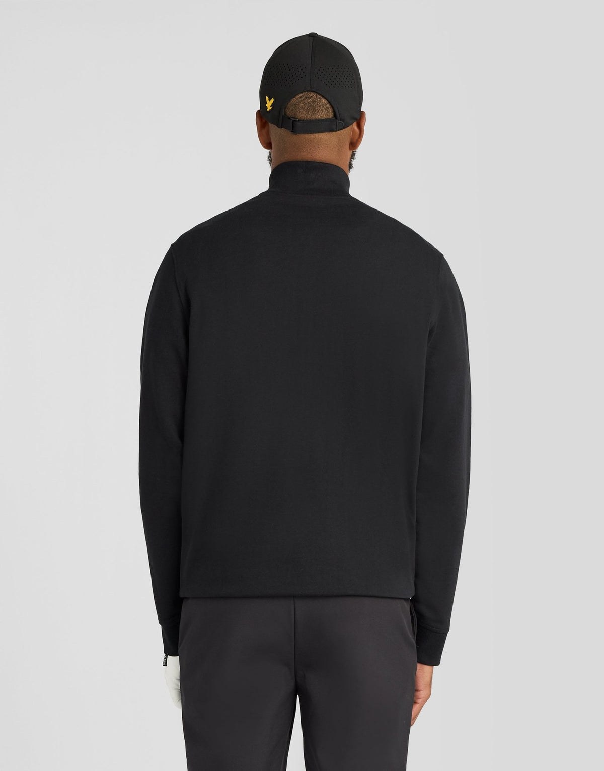 LYLE & SCOTT GOLF QUARTER ZIP MIDLAYER - JET BLACK