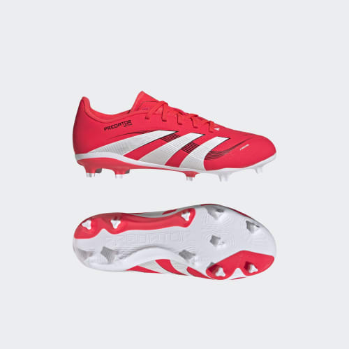 ADIDAS PREDATOR LEAGUE FG JUNIOR FOOTBALL BOOTS - RED/WHITE