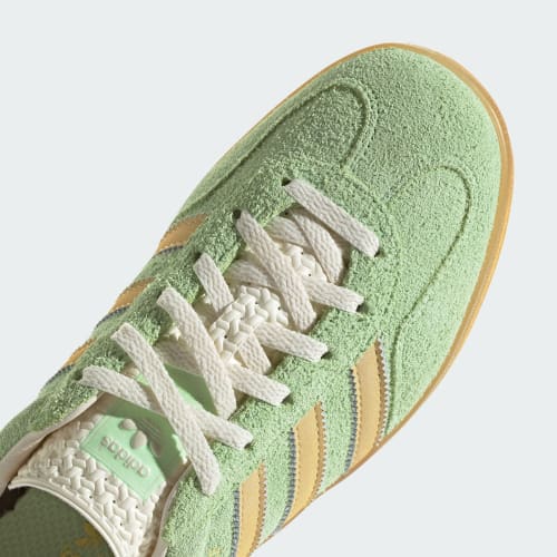 ADIDAS ORIGINALS GAZELLE INDOOR W TRAINERS - SEMI GREEN SPARK/ALMOST YELLOW/CREAM WHITE