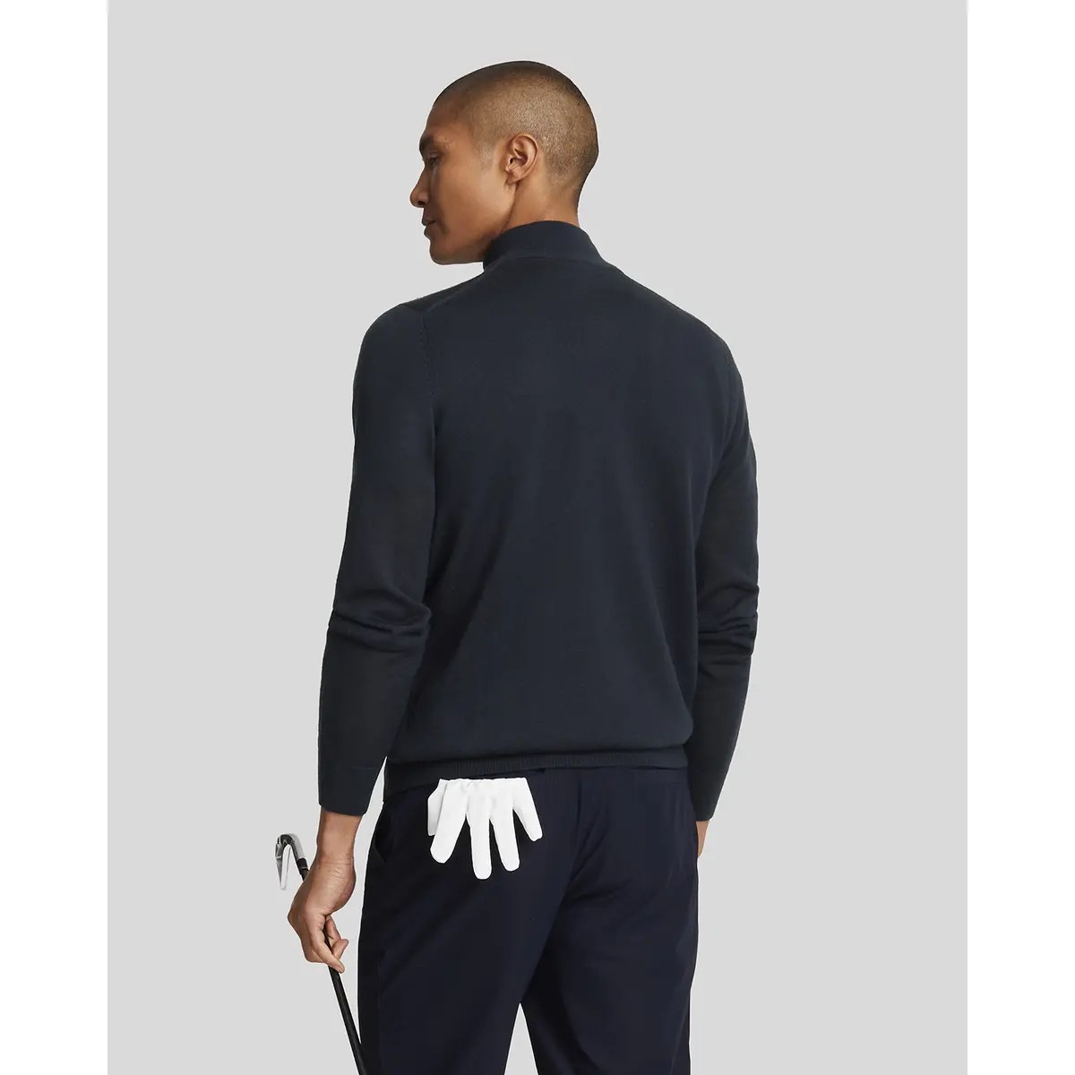 LYLE & SCOTT GOLF QUARTER ZIP MERINO JUMPER - DARK NAVY