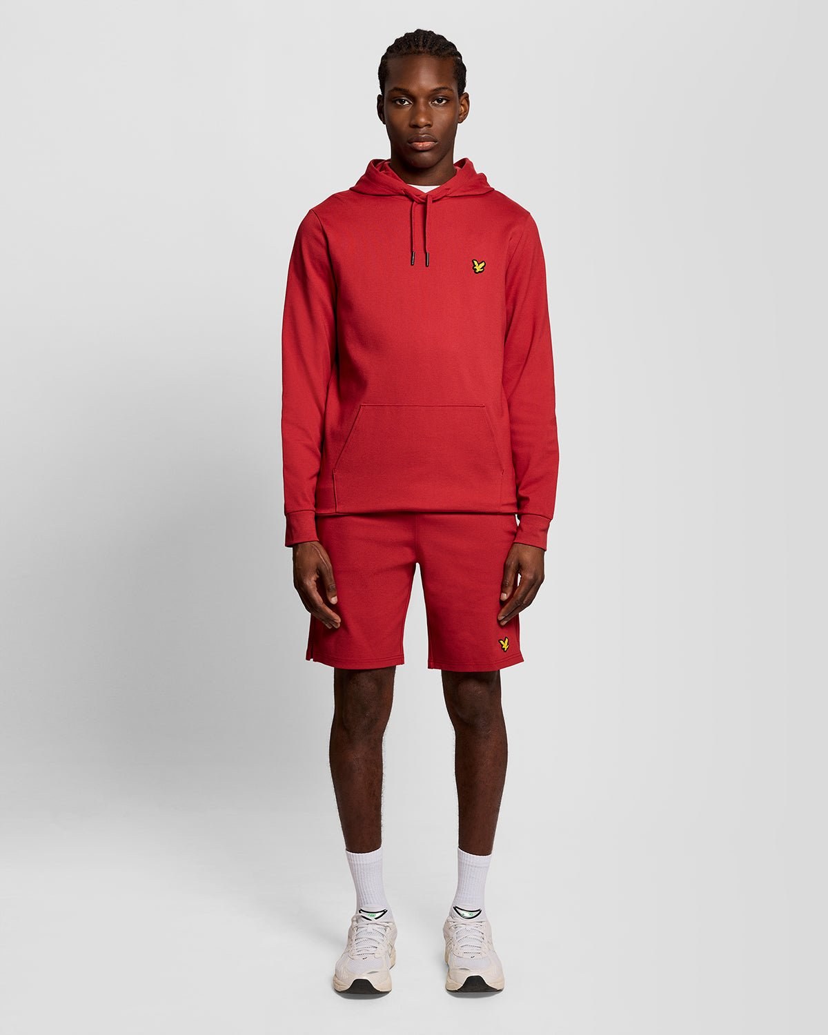 LYLE & SCOTT FLY FLEECE HOODIE - GARNET