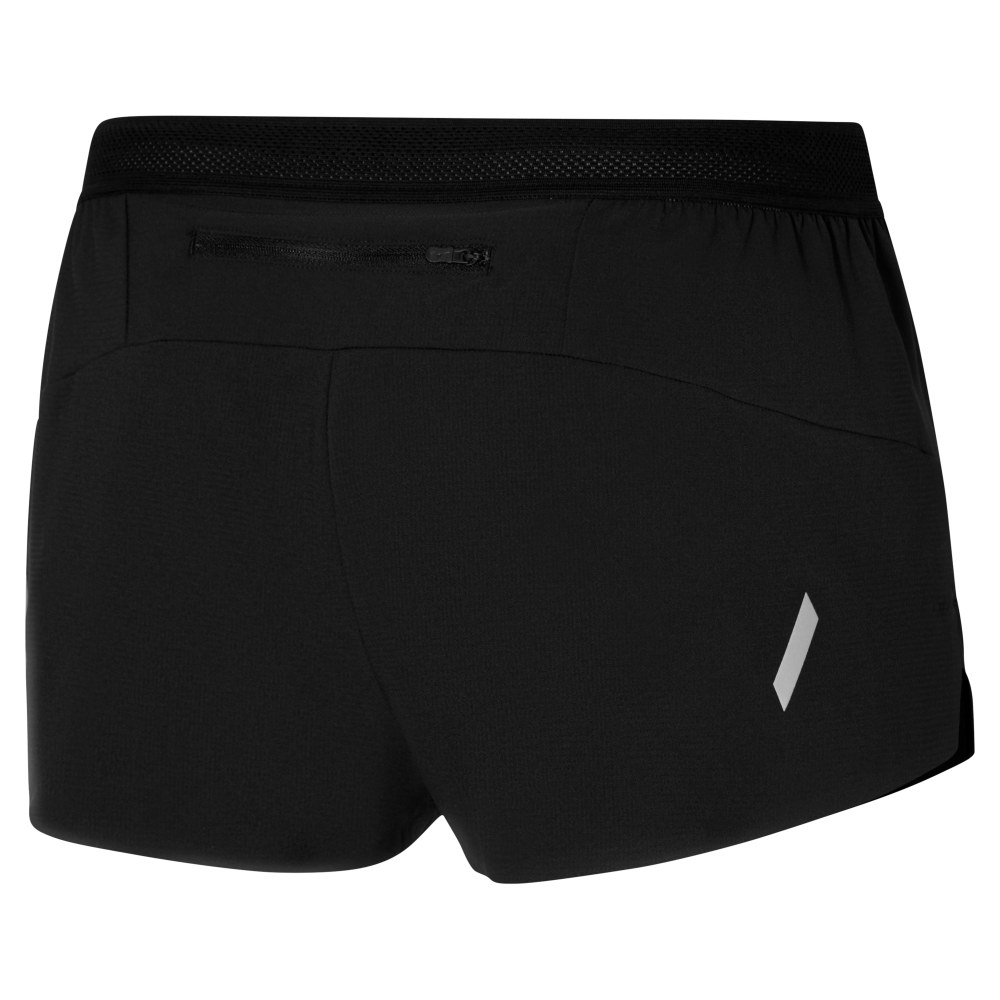 MIZUNO MENS TECH LIGHT SPLIT 1.5 SHORT - BLACK