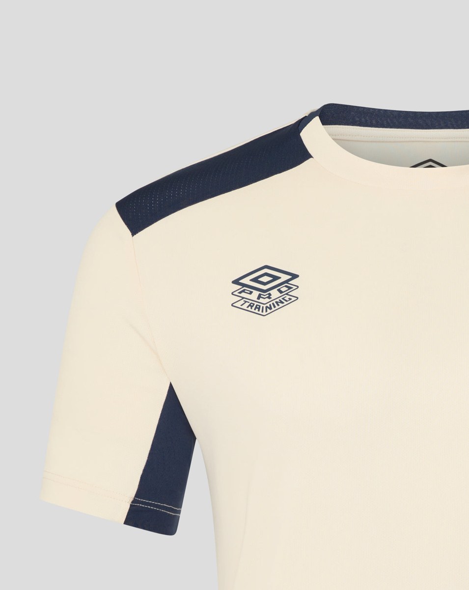 UMBRO WEST HAM 25/26 PRO TRAINING SHORT SLEEVE TEE - ECRU / SPELLBOUND