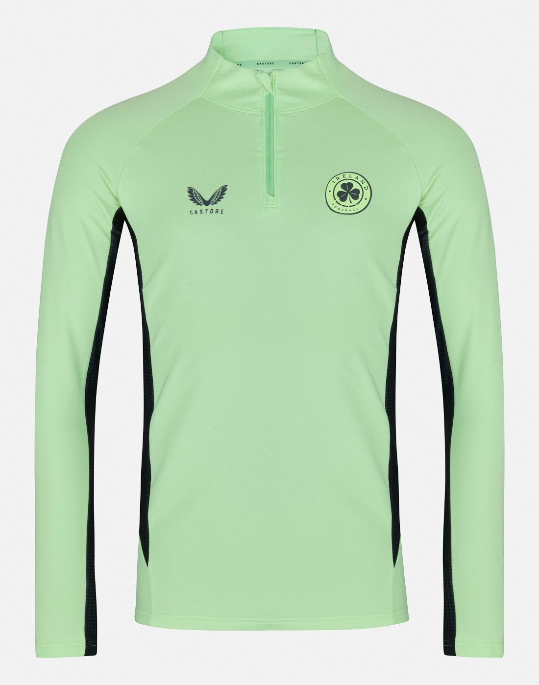 CASTORE FAI ELITE PLAYERS 1/4 ZIP TRAINING DRILL TOP - PATINA GREEN/EBONY