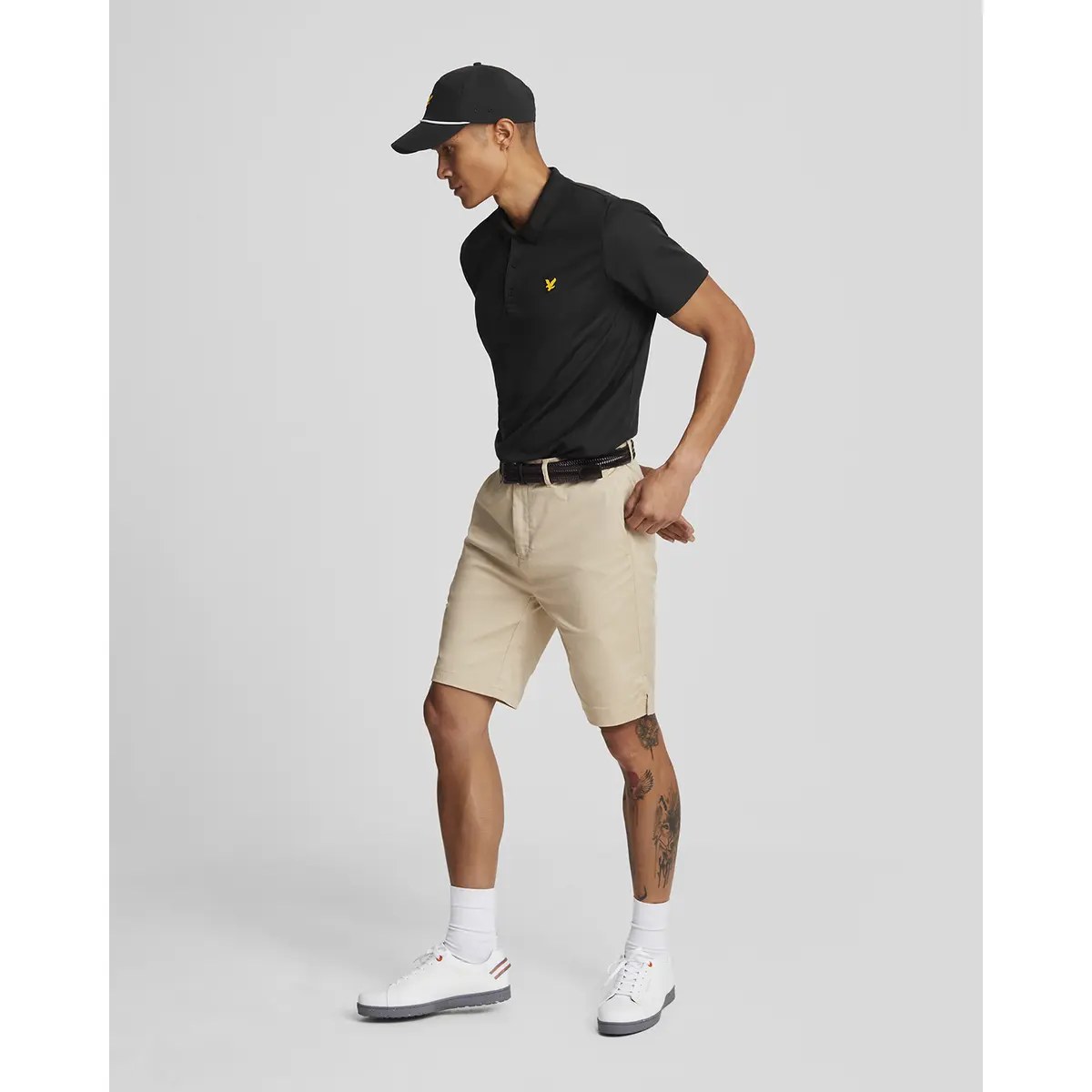 LYLE & SCOTT GOLF TECH POLO SHIRT - JET BLACK