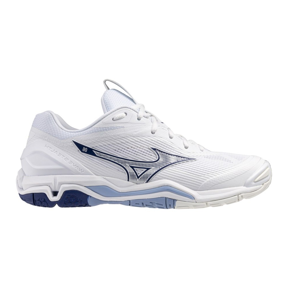 MIZUNO WAVE STEALTH 6 - WHITE/BELLWETHER BLUE