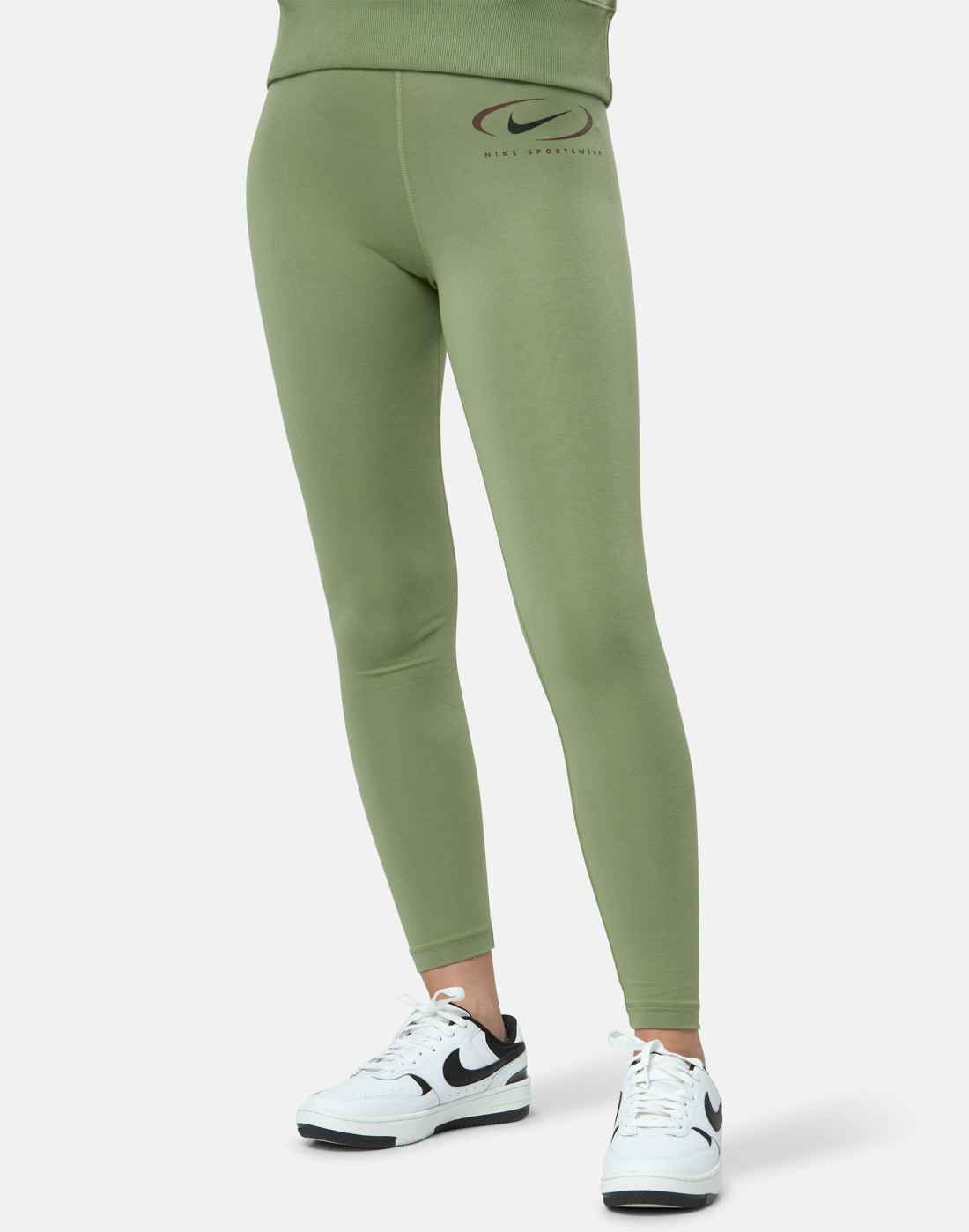 NIKE W GEL SWOOSH SW LEGGING - OIL GREEN