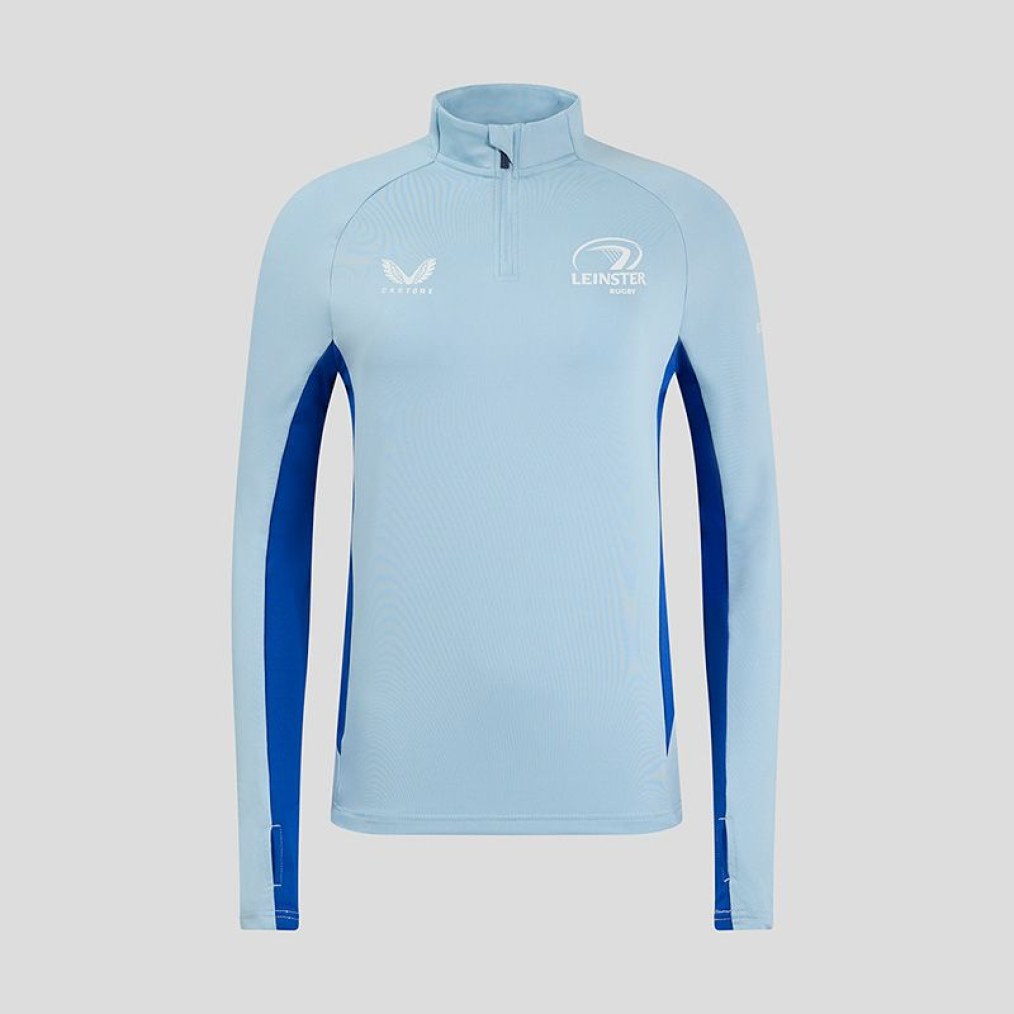 CASTORE LEINSTER PRO PLAYERS 1/4 ZIP MIDLAYER WOMENS - CERULEAN/ SURF THE WEB