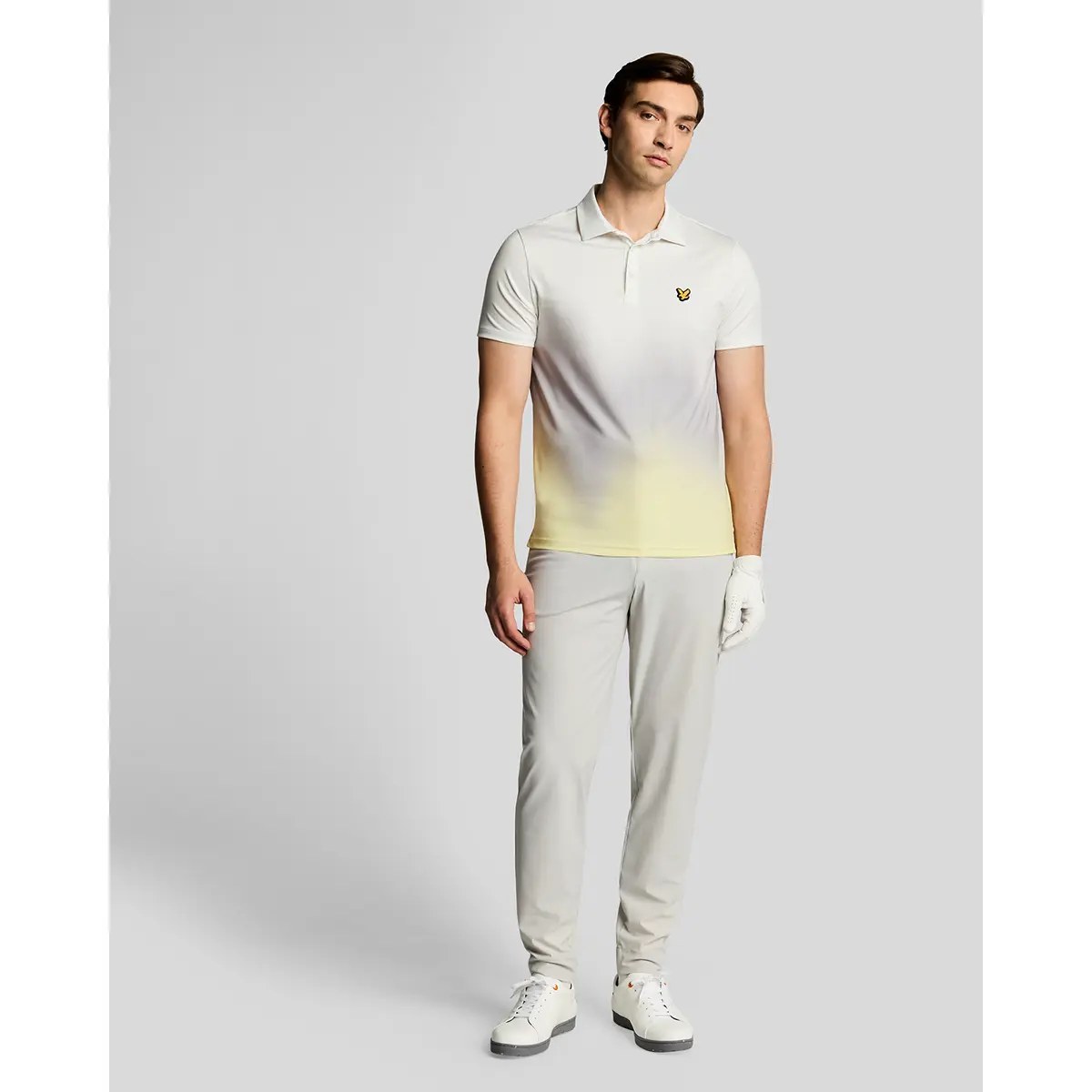 LYLE & SCOTT GRADIENT POLO SHIRT - WHITE