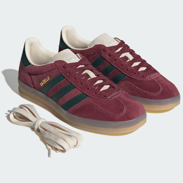 ADIDAS ORIGINALS GAZELLE INDOOR - SHADOW RED/SHADOW GREEN/WONDER WHITE