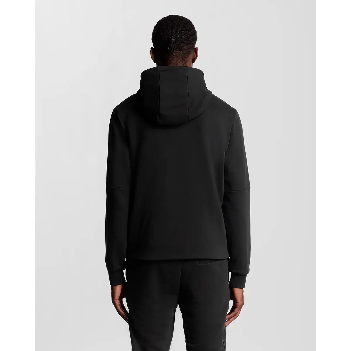 LYLE & SCOTT TAPE HOODIE - JET BLACK