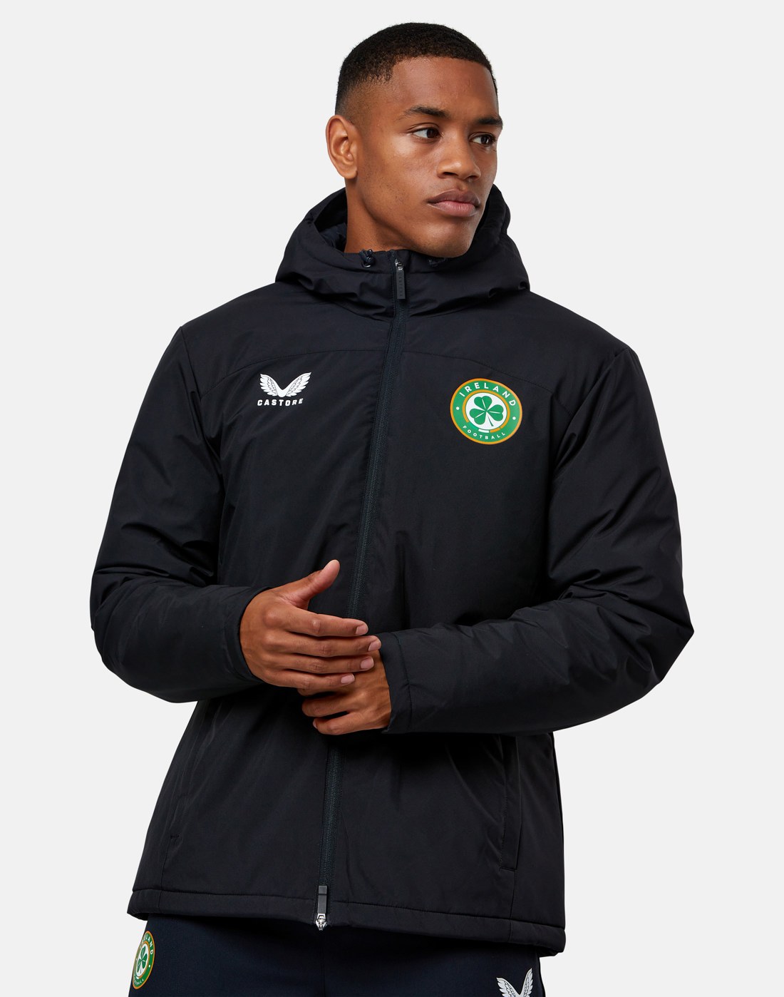 CASTORE FAI PLAYERS BENCH JACKET - CAVIAR
