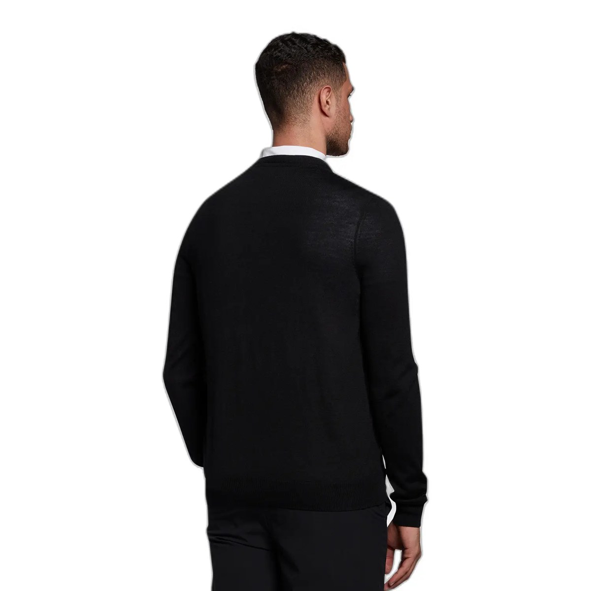 LYLE & SCOTT GOLF CREW NECK PULLOVER - JET BLACK