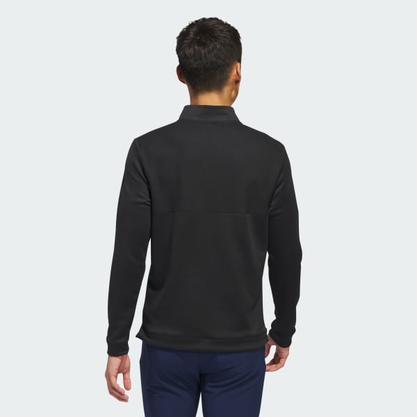 ADIDAS TEXTURED Q ZIP   BLACK