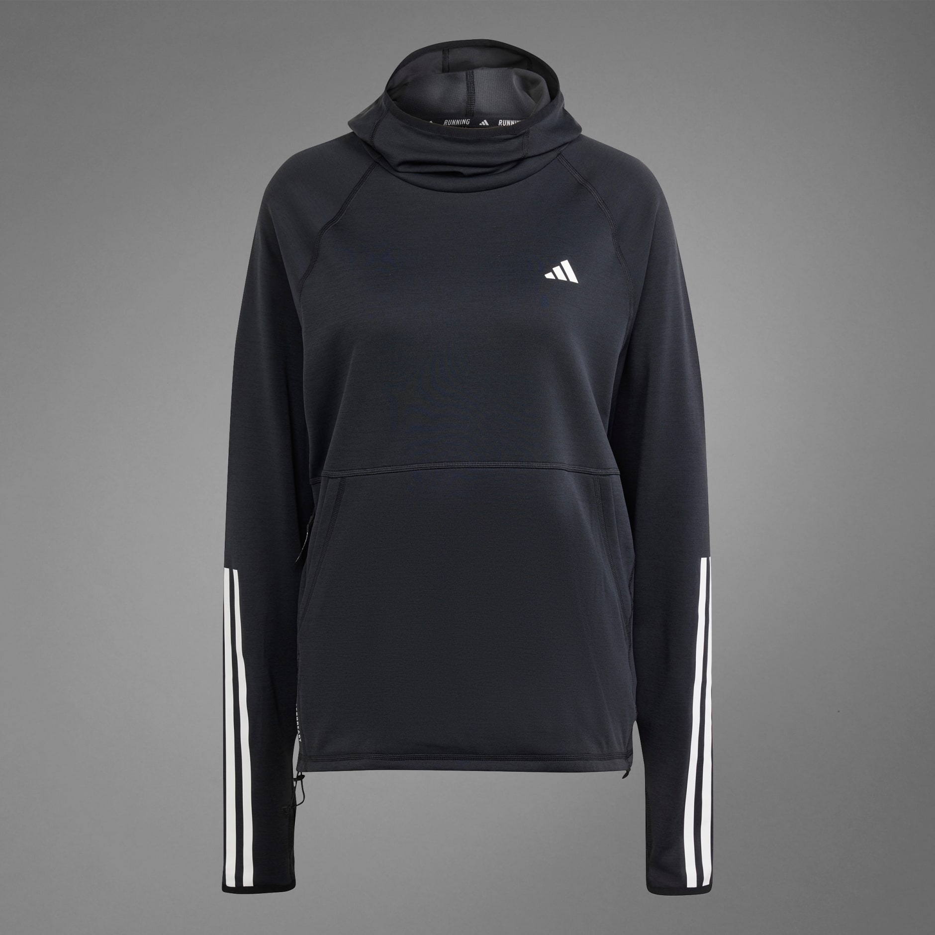 ADIDAS OWN THE RUN E 3S HOODIE BLACK