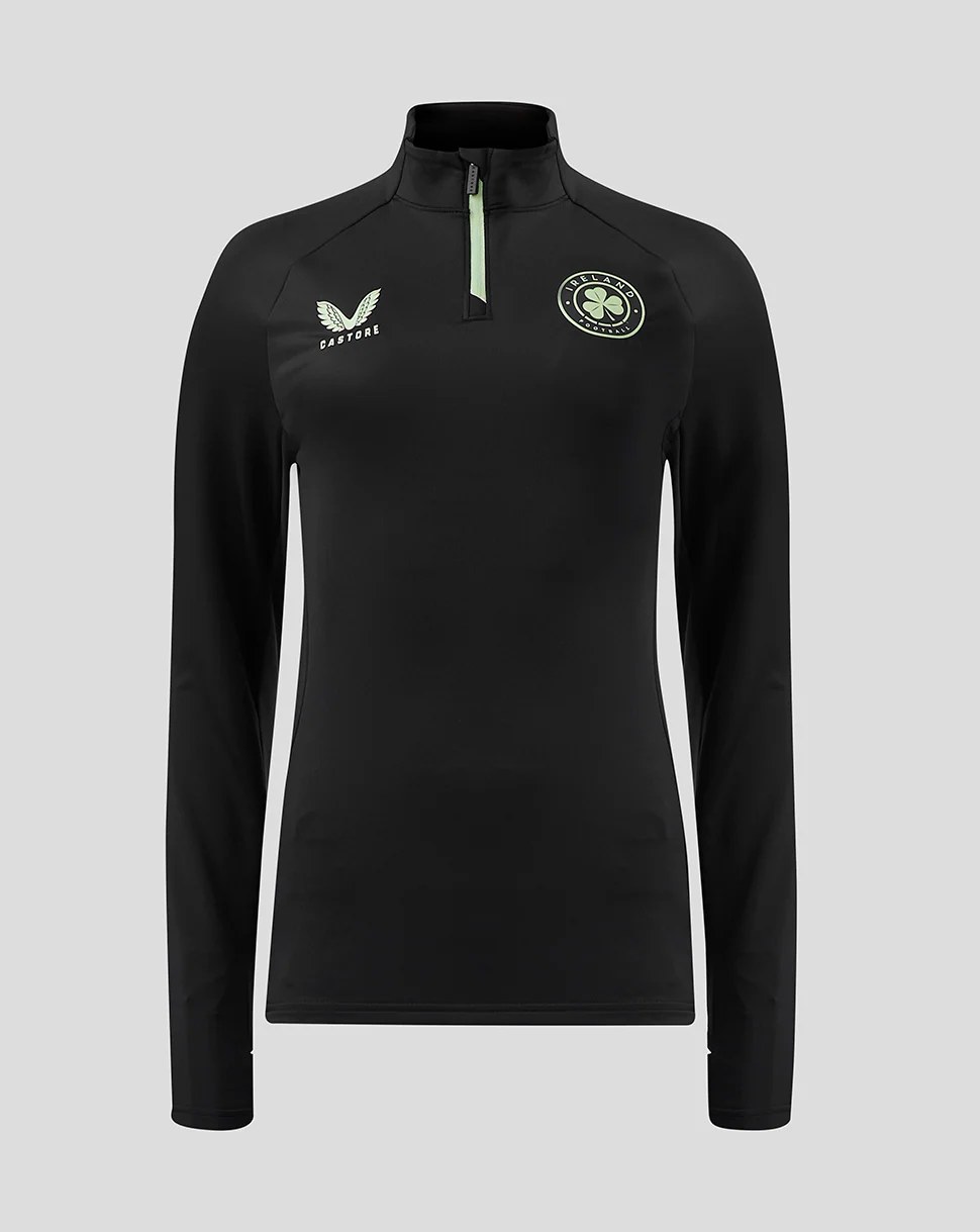 CASTORE FAI PRO COACHES 1/4 ZIP TRAINING TOP WOMENS - CAVIAR/EBONY