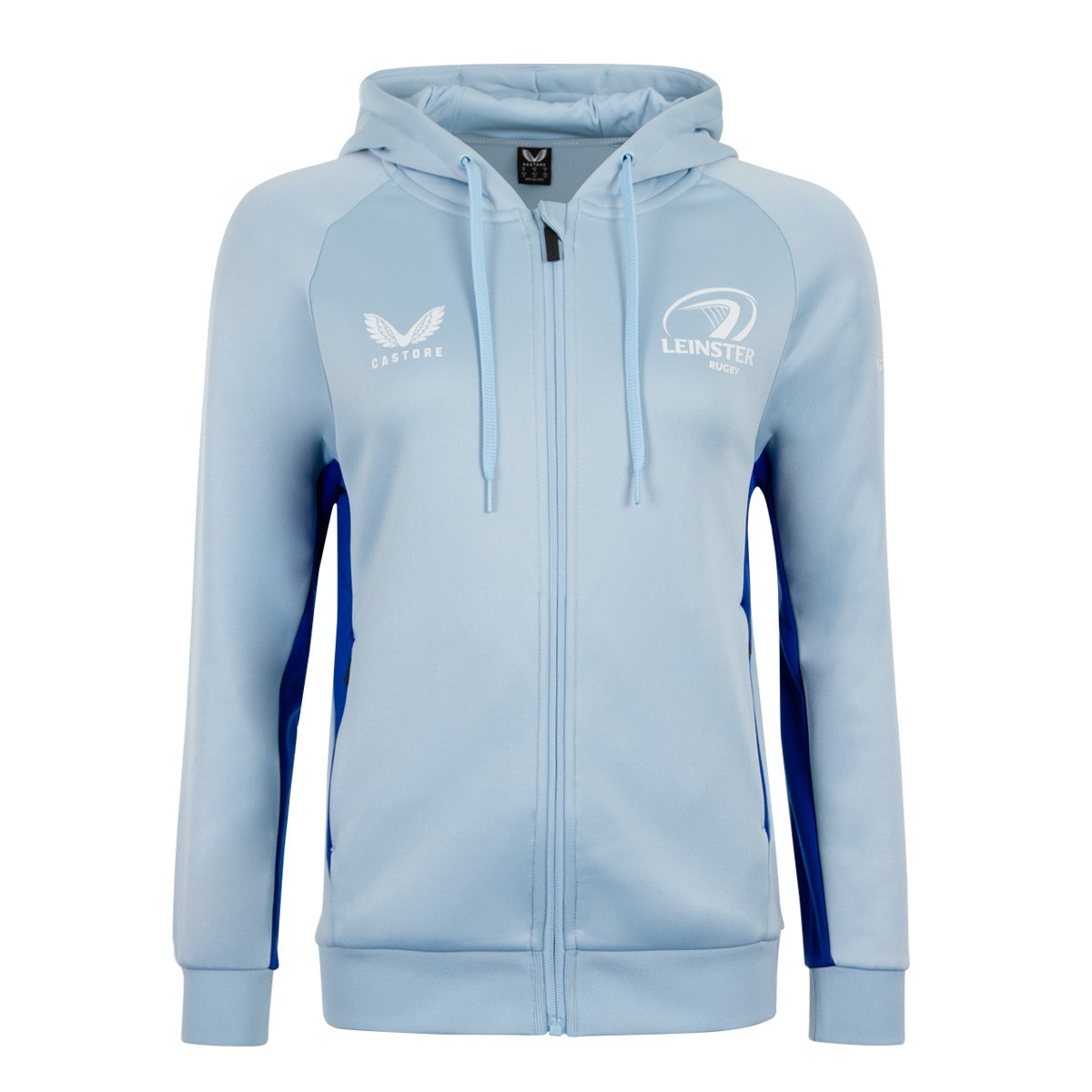 CASTORE LEINSTER PRO PLAYERS FZ HOODY WOMENS - CERULEAN/ SURF THE WEB