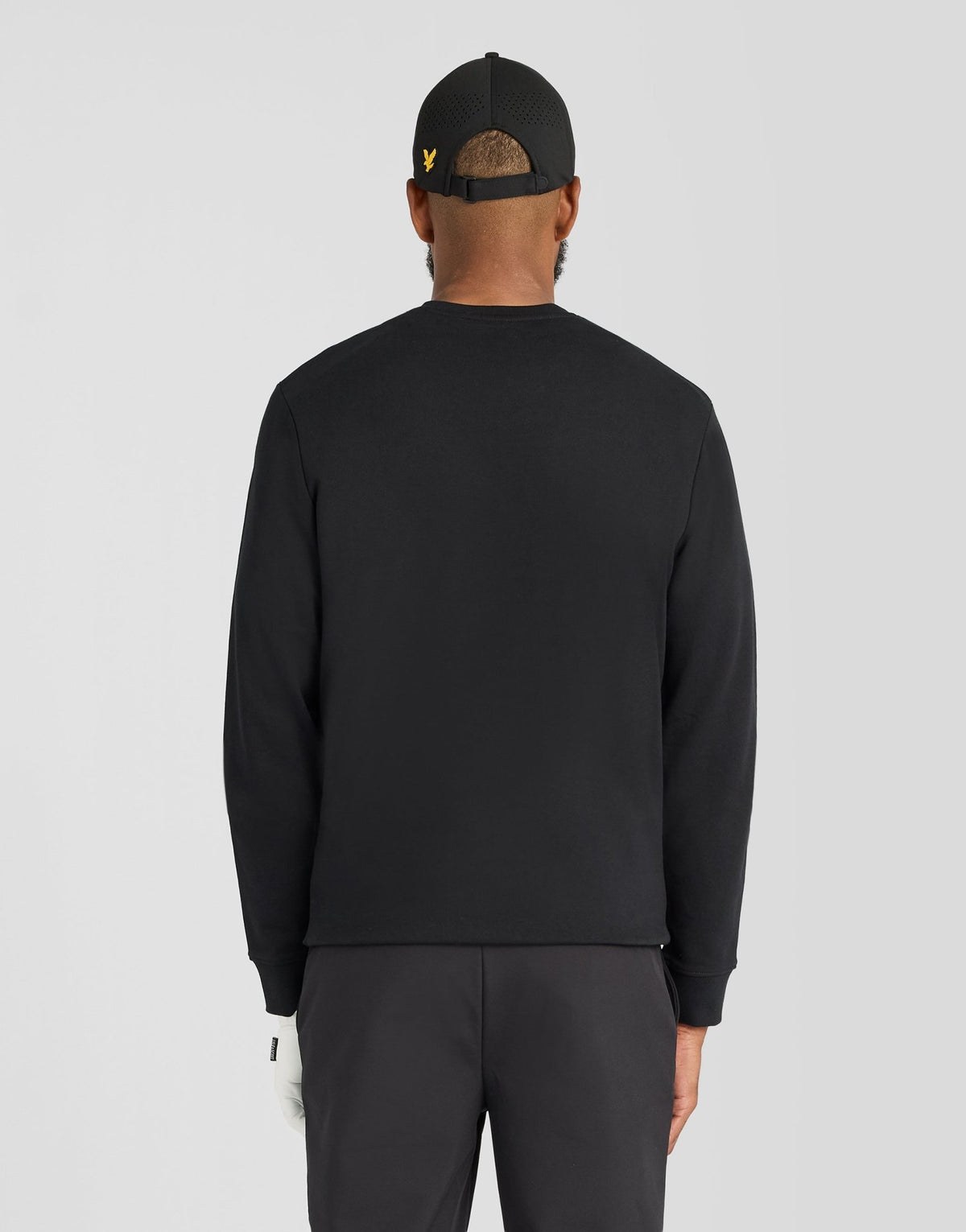 LYLE & SCOTT GOLF CREWNECK SWEATSHIRT - JET BLACK