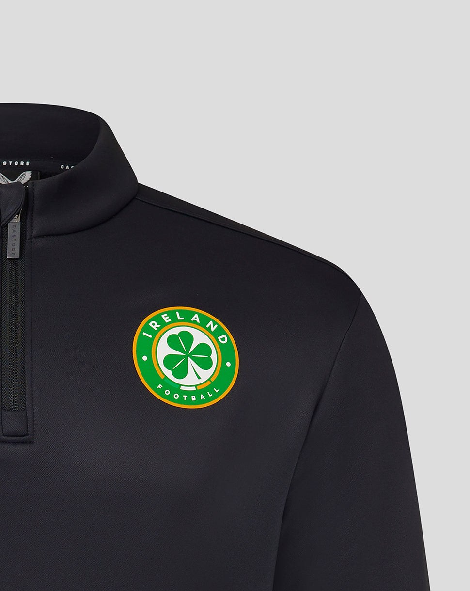 CASTORE FAI COACHES BRUSHED BACK 1/4 ZIP MIDLAYER - CAVIAR