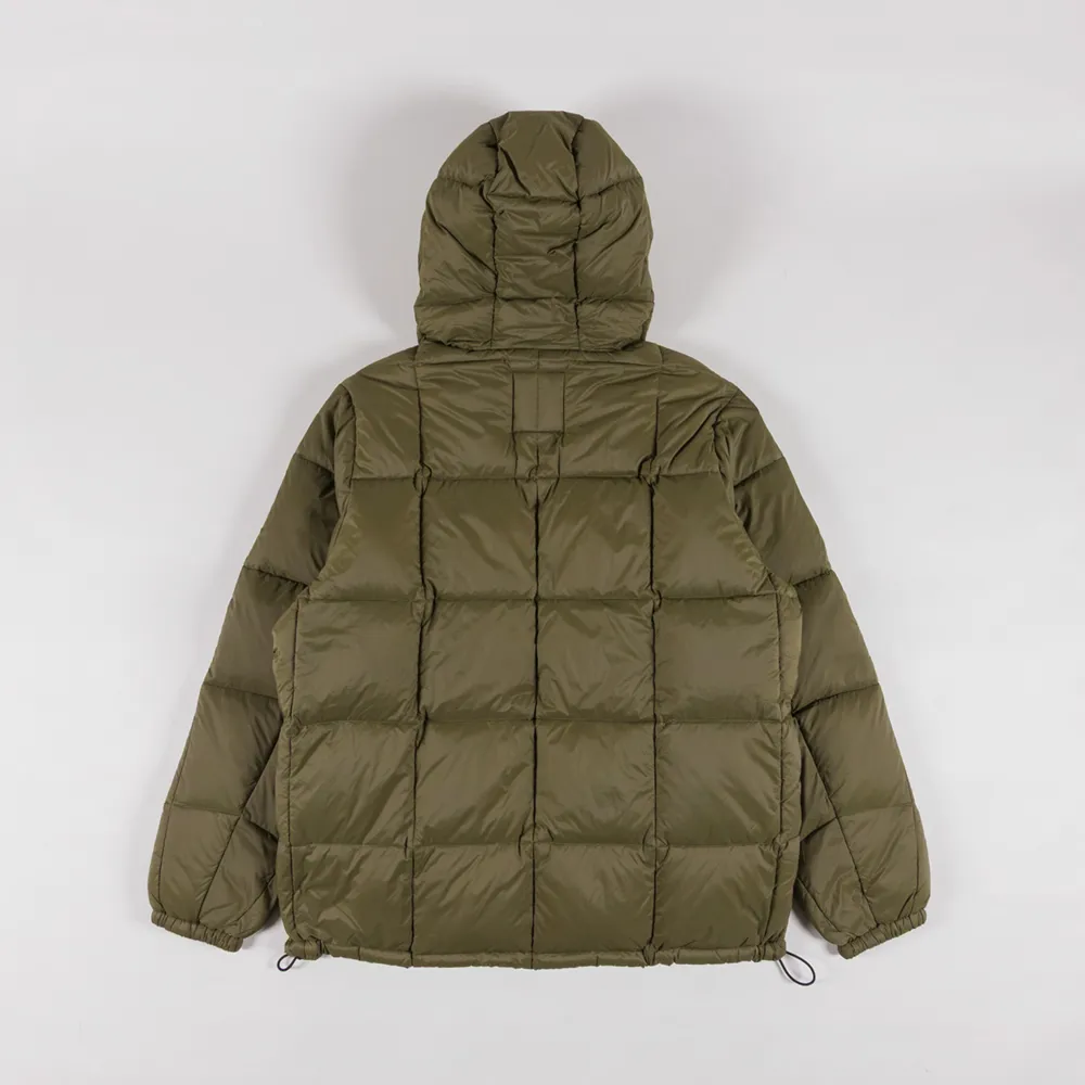 TAION MOUNTAIN VOLUME HOOD DOWN JACKET PACKABLE - KHAKI