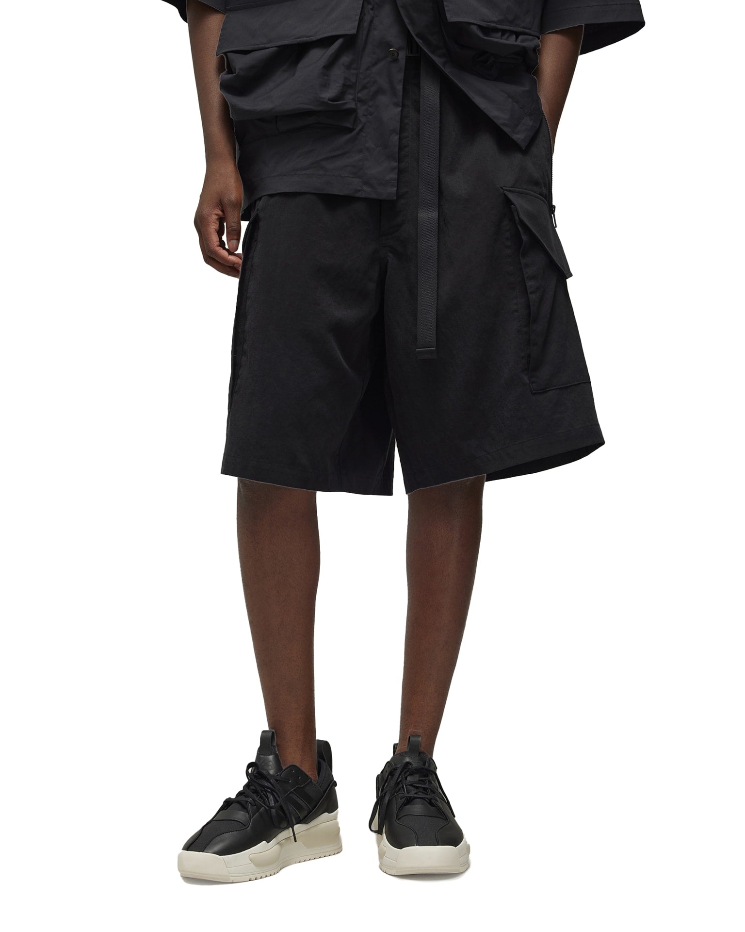 ADIDAS Y-3 MENS WASH TW UTILITY CARGO SHORTS