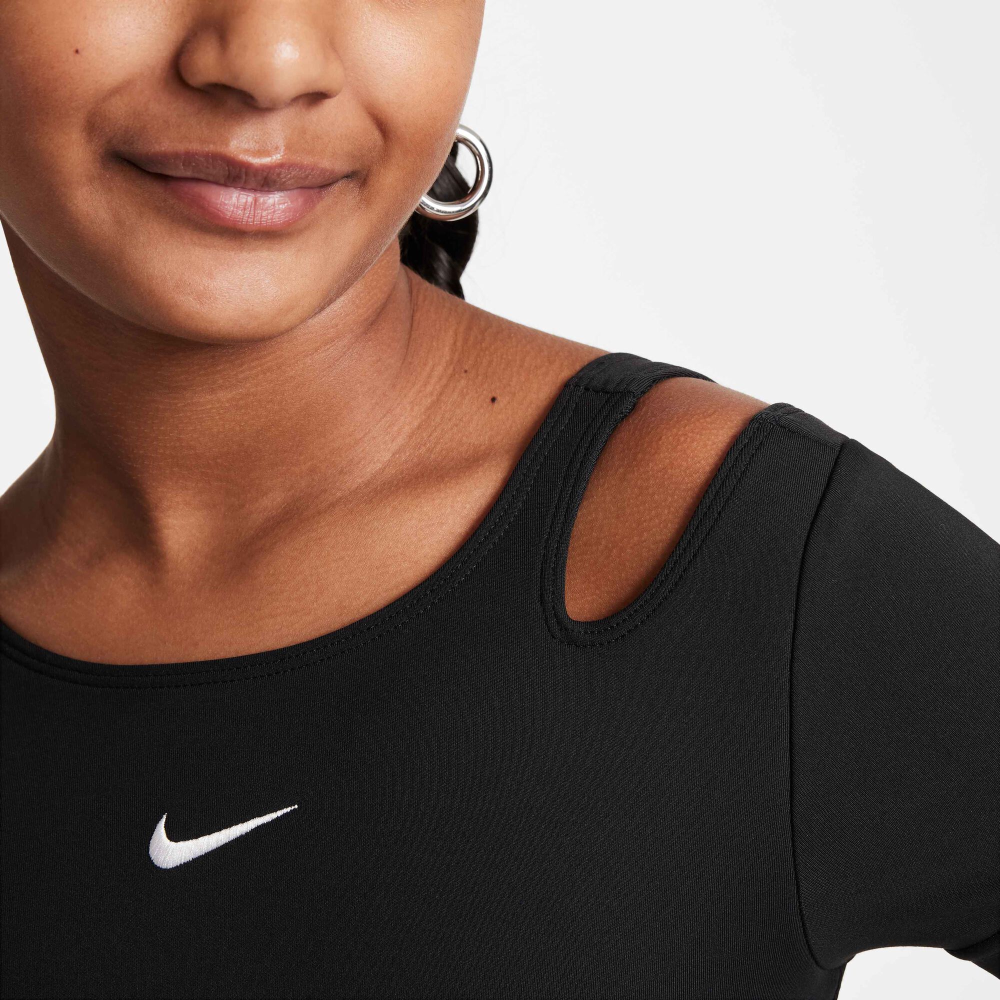 NIKE DF CUT OUT UNITARD - BLACK/WHITE