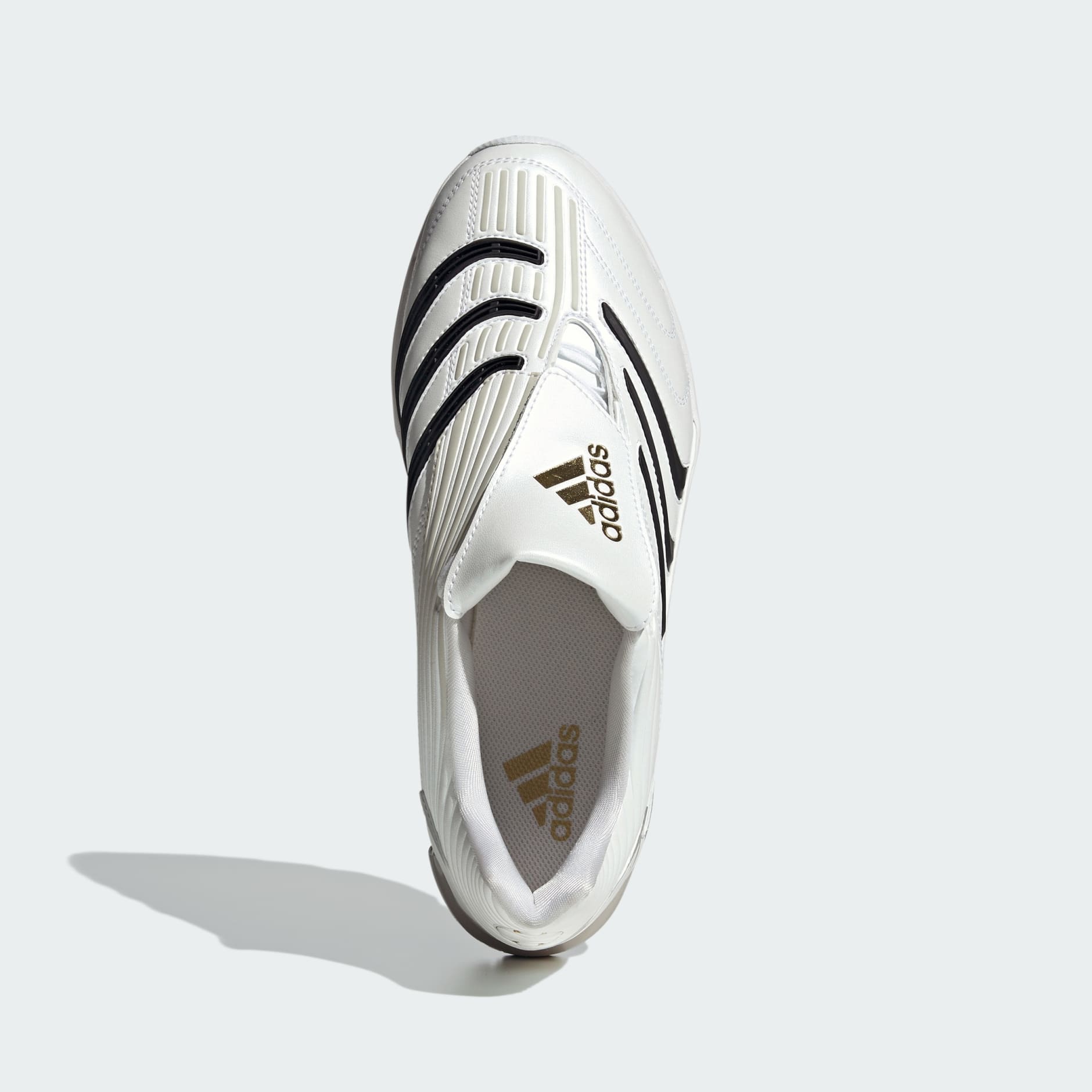 ADIDAS ORIGINALS PREDATOR MEGARIDE TRAINERS - FTWR WHITE/CORE BLACK/GOLD METALLIC