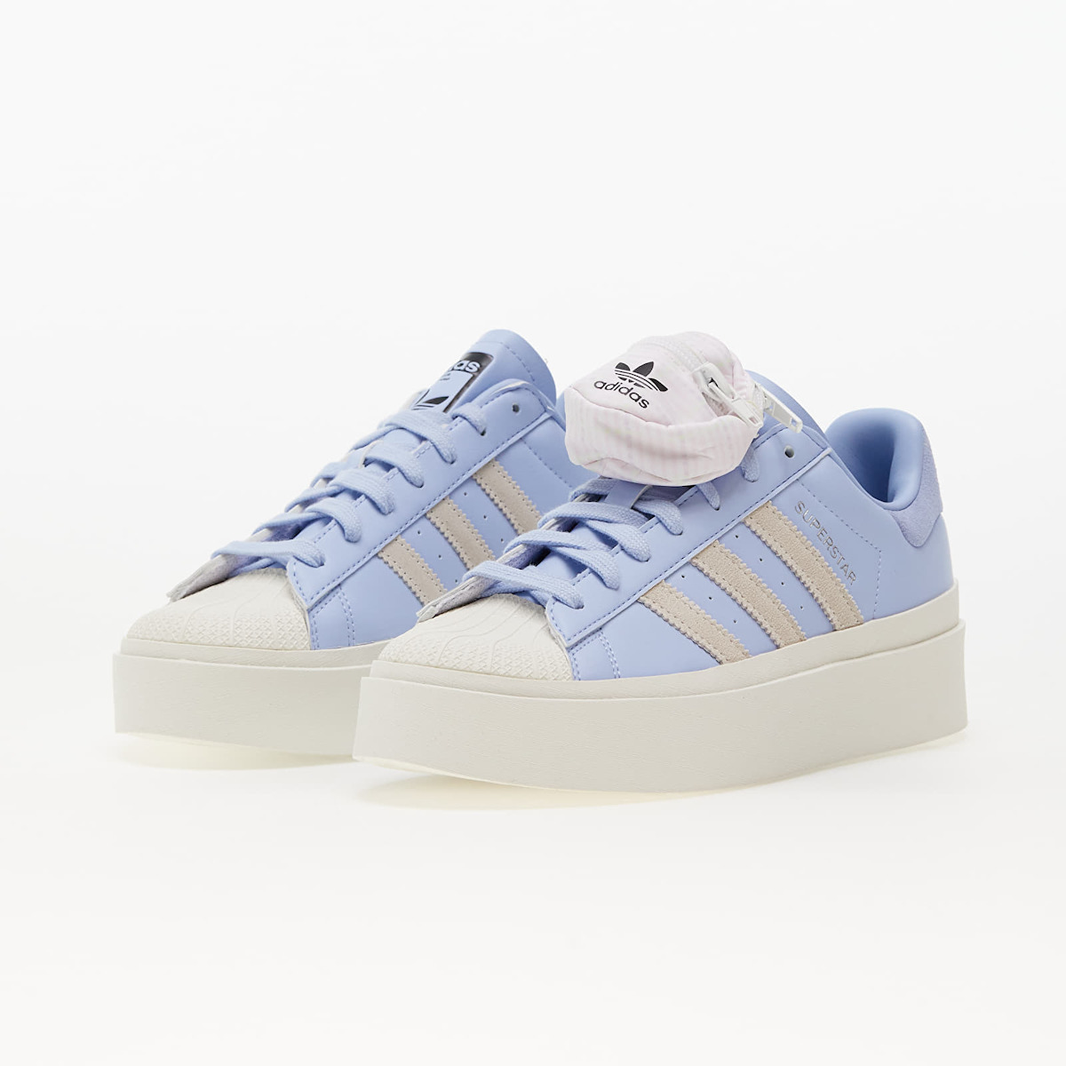 ADIDAS ORIGINALS SUPERSTAR BONEGA WOMENS TRAINERS - BLUE DAWN/CLOUD WHITE/SILVER METALLIC