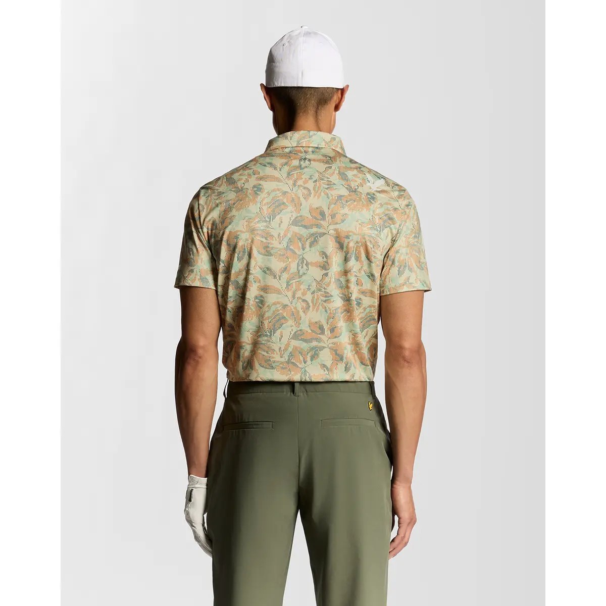 LYLE & SCOTT GOLF DIGITAL FLORAL POLO SHIRT - SUNRISE YELLOW
