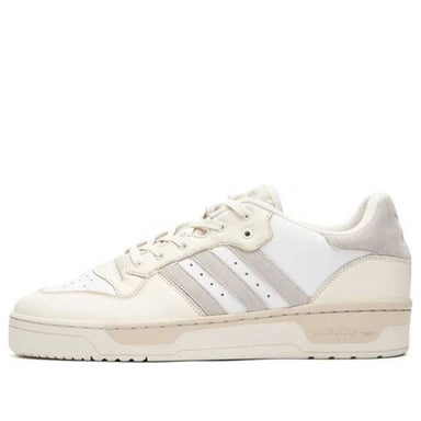 ADIDAS ORIGINALS RIVALRY LOW CONSORTIUM TRAINERS - CLOUD WHITE / SILVER METALLIC / GREY ONE