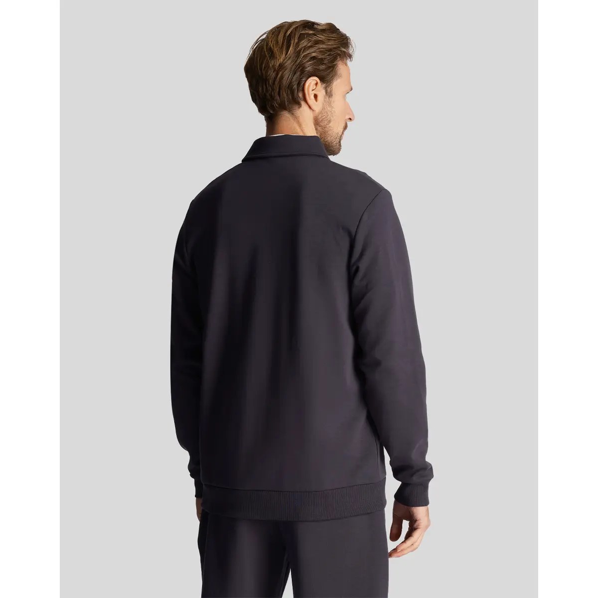 LYLE & SCOTT LS LOGO QUARTER ZIP SWEATSHIRT - DARK NAVY
