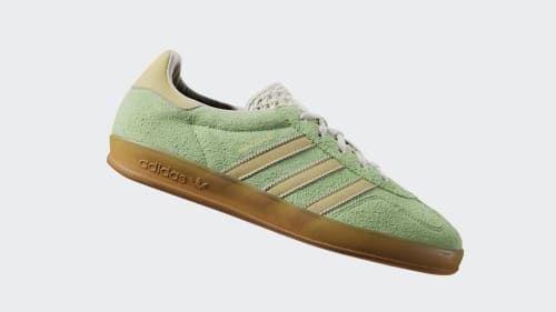 ADIDAS ORIGINALS GAZELLE INDOOR W TRAINERS - SEMI GREEN SPARK/ALMOST YELLOW/CREAM WHITE