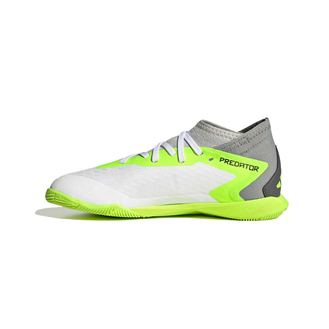 ADIDAS PREDATOR ACCURACY.3 INDOOR FOOTBALL BOOTS  JUNIOR - CLOUD WHITE/CORE BLACK/LUCID LEMON