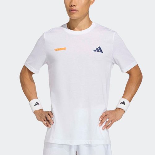 ADIDAS MENS LONDON STRETCH WOVEN TENNIS SHIRT