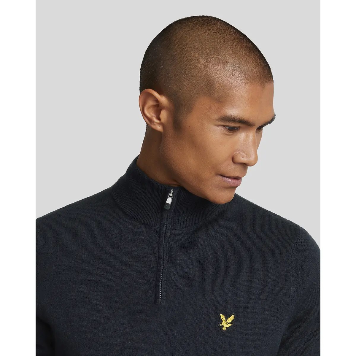 LYLE & SCOTT GOLF QUARTER ZIP MERINO JUMPER - DARK NAVY