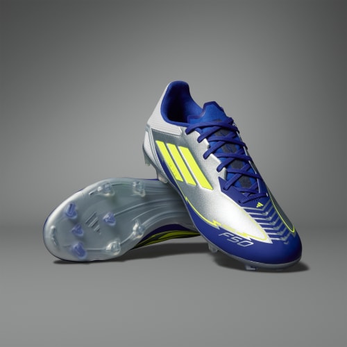 ADIDAS F50 LEAGUE FG/MG MESSI FOOTBALL BOOTS - BLUE/SILVER