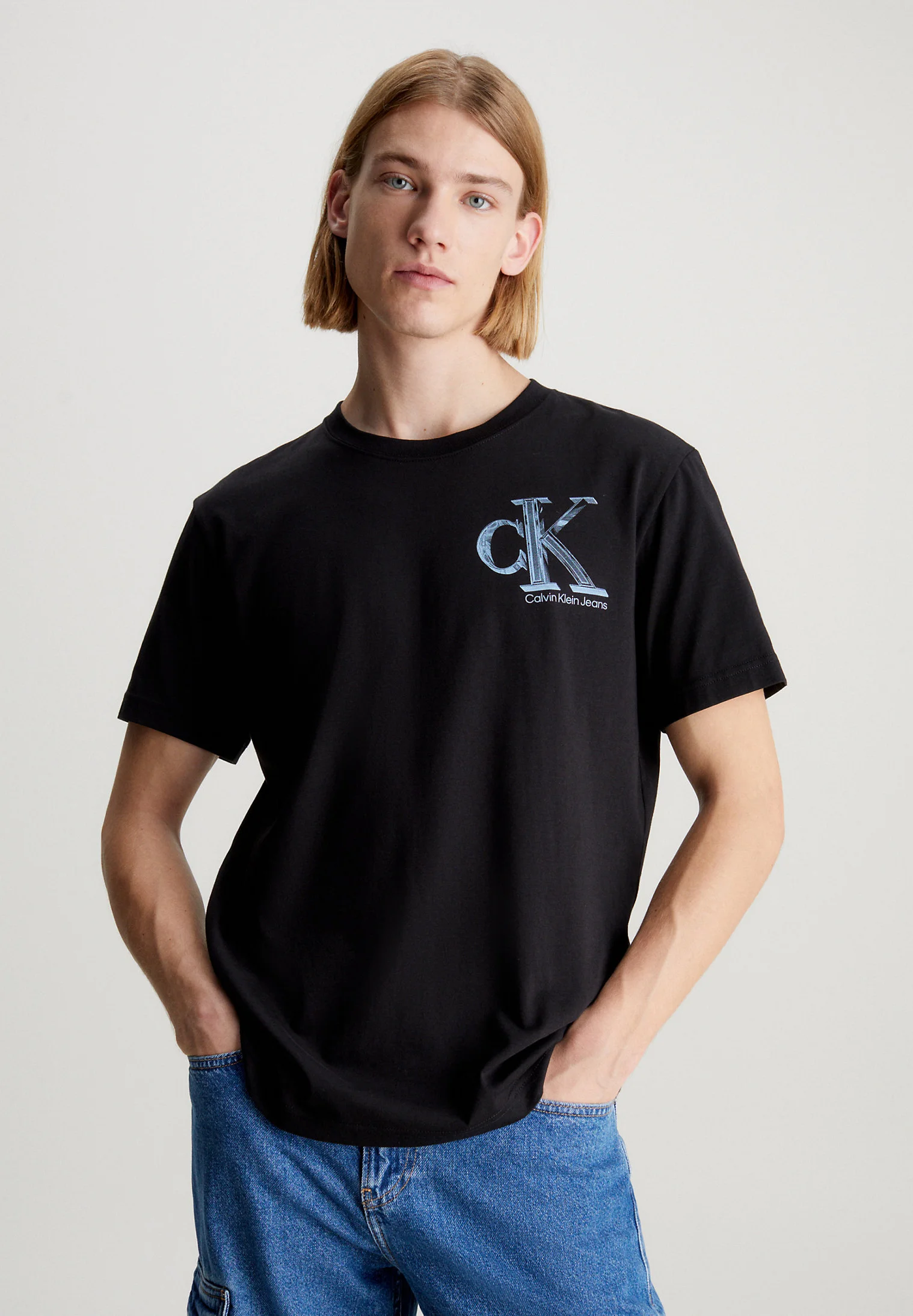 CALVIN KLEIN JEANS META MONOGRAM TEE - CK BLACK