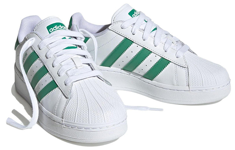 ADIDAS ORIGINALS SUPERSTAR XLG WOMENS TRAINERS - WHITE/SEMI COURT GREEN
