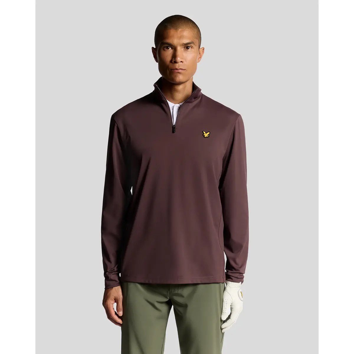 LYLE & SCOTT GOLF COURSE MIDLAYER - BERRY