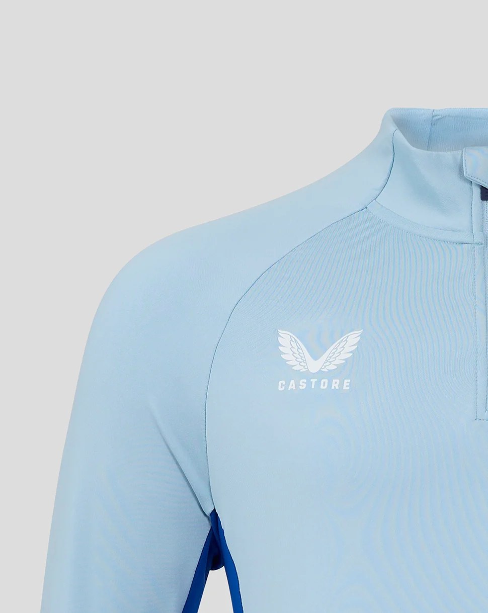 CASTORE LEINSTER PRO PLAYERS 1/4 ZIP MIDLAYER - CERULEAN/ SURF THE WEB