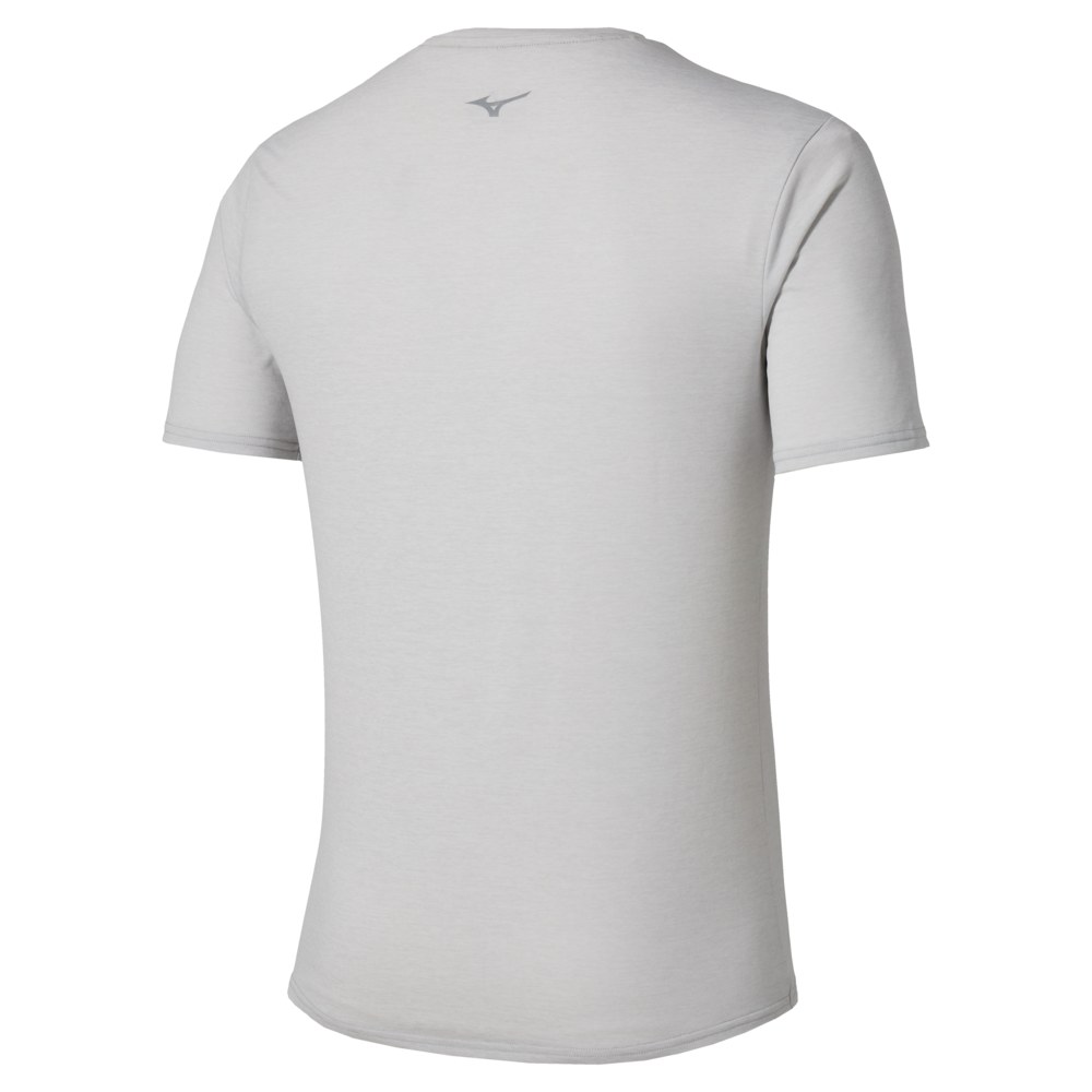 MIZUNO MENS CORE RUNBIRD SS TEE - VAPOR SILVER