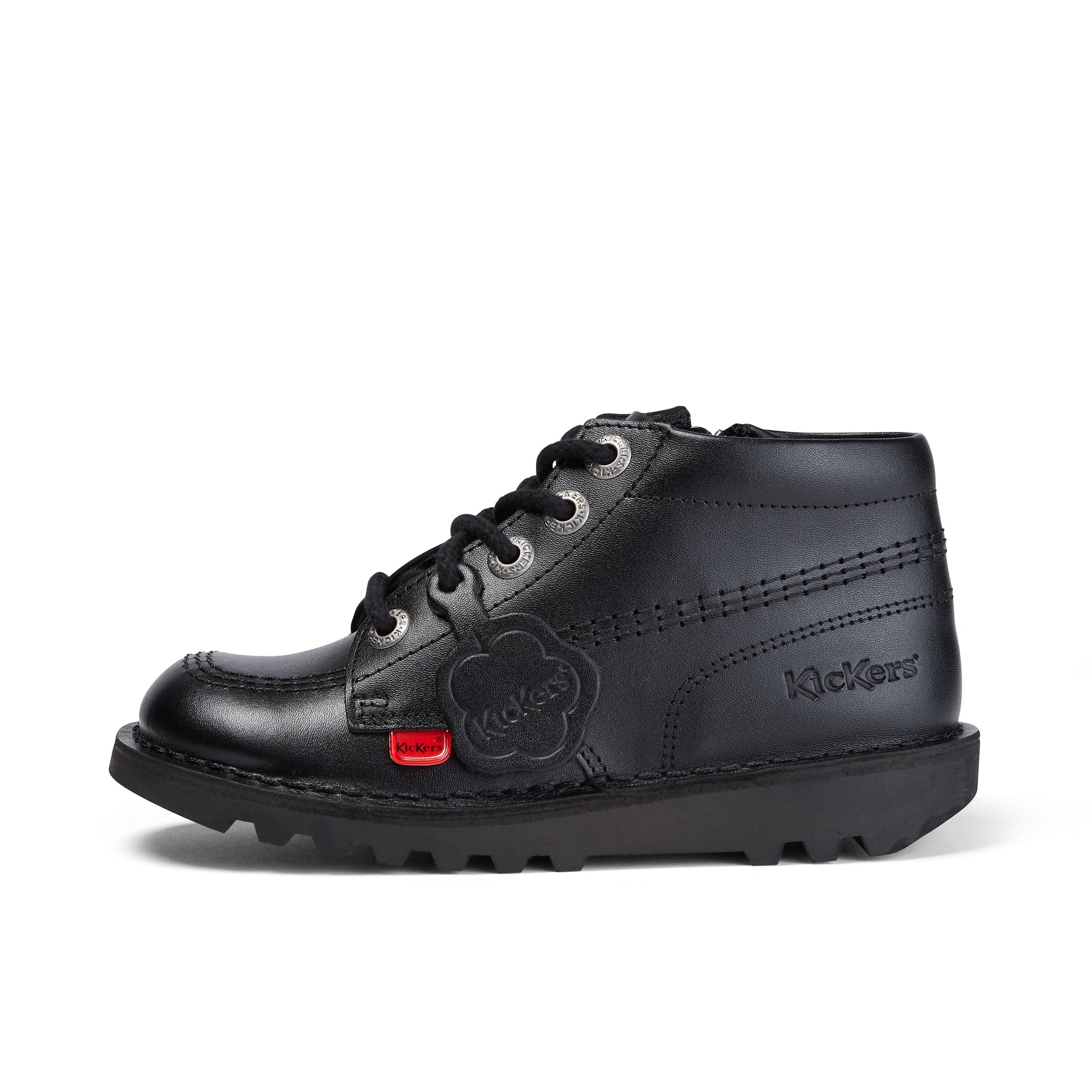 KICKERS CHILDRENS  KICK HI ZIP - BLACK