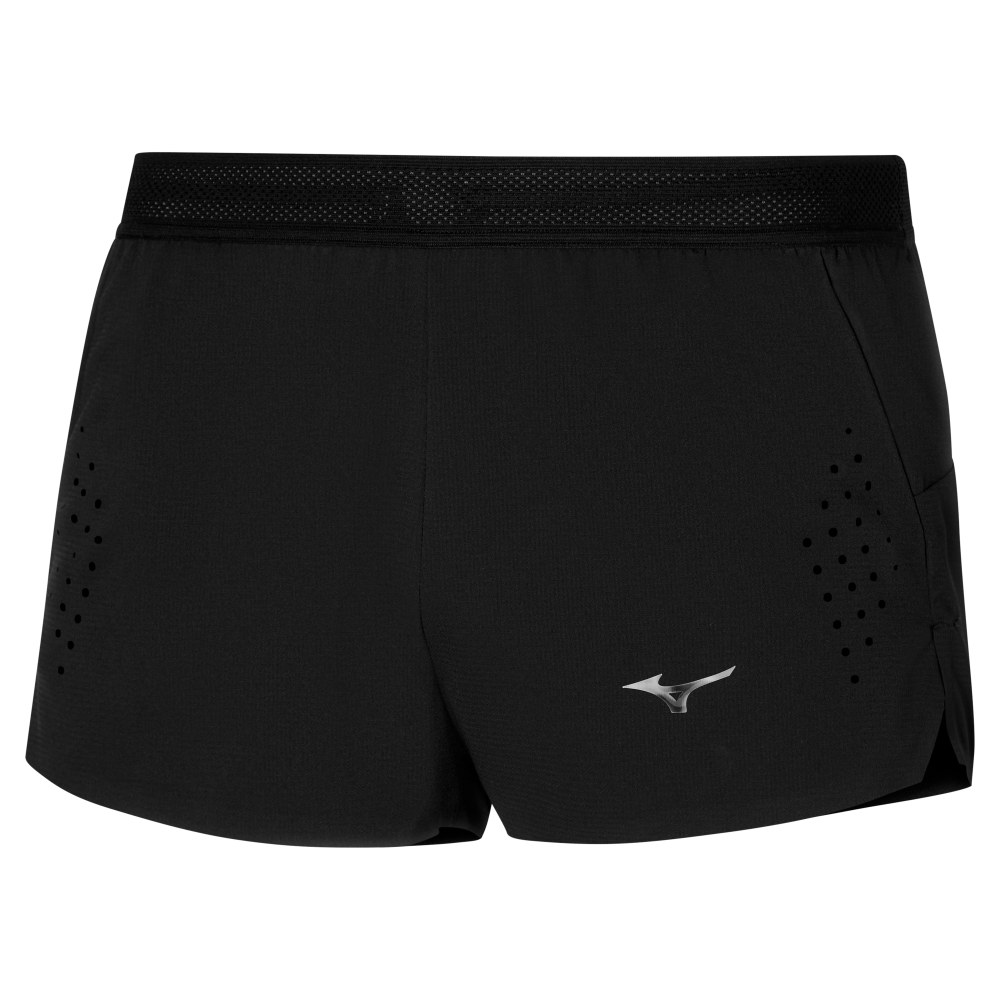 MIZUNO MENS TECH LIGHT SPLIT 1.5 SHORT - BLACK