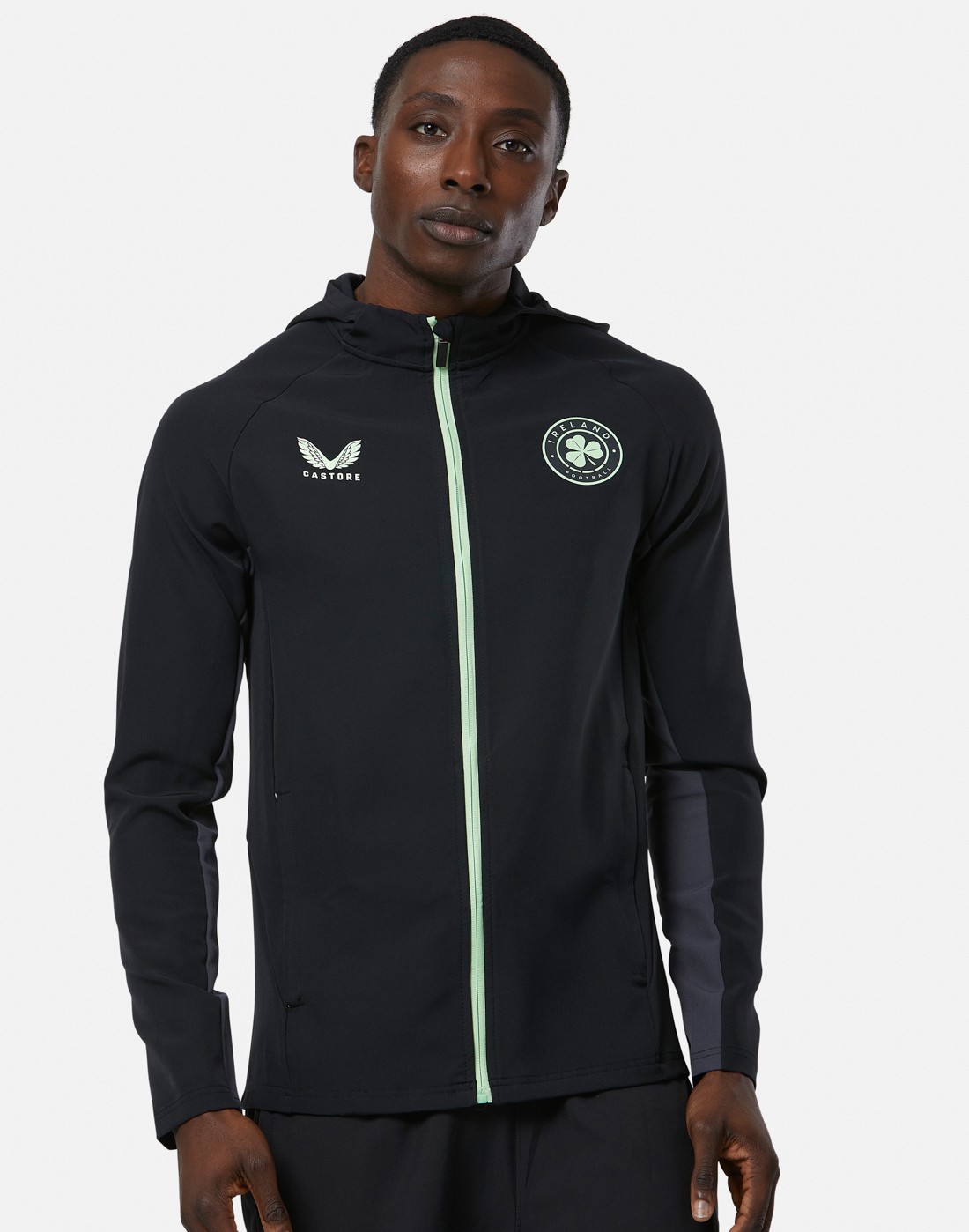 CASTORE FAI PRO PLAYERS PRESENTATION HOODED JACKET - CAVIAR/EBONY