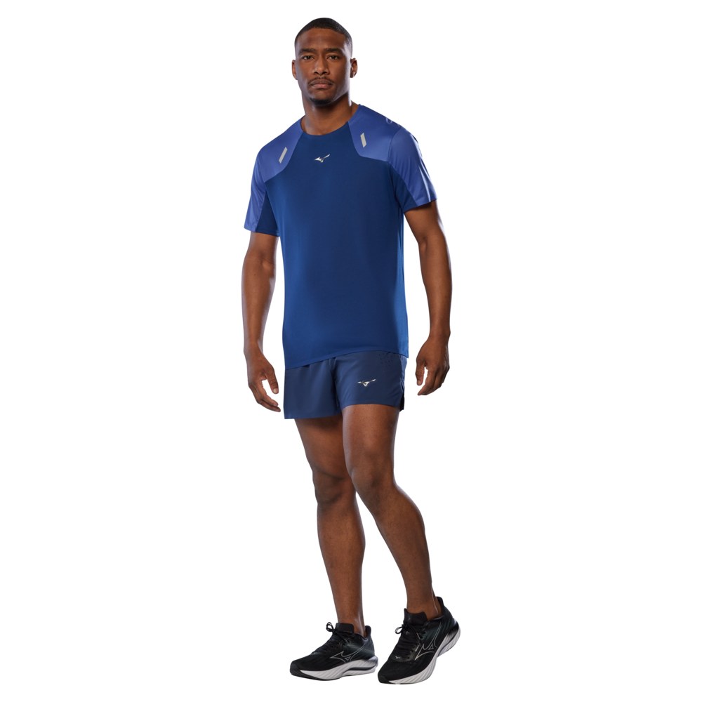 MIZUNO MENS TECH LIGHT TEE - ESTATE BLUE