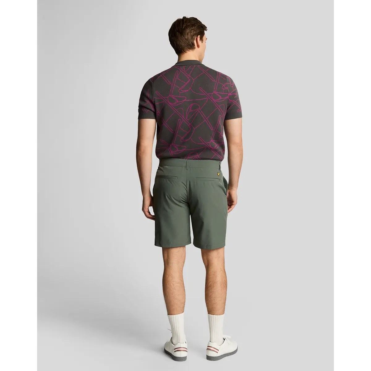 LYLE & SCOTT 5 POCKET GOLF SHORTS - CACTUS GREEN
