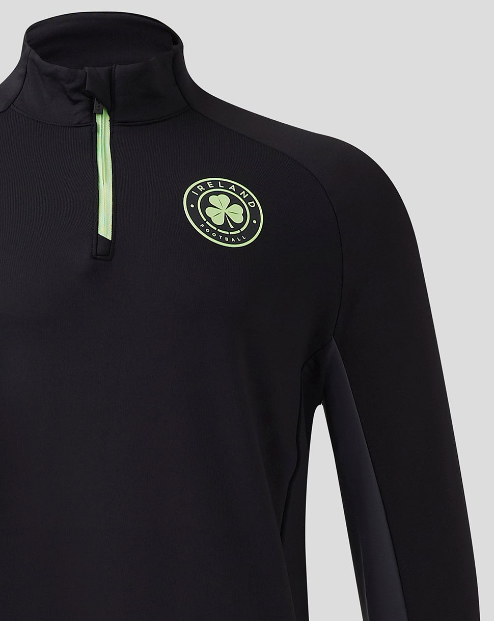 CASTORE FAI PRO COACHES 1/4 ZIP TRAINING TOP - CAVIAR/EBONY