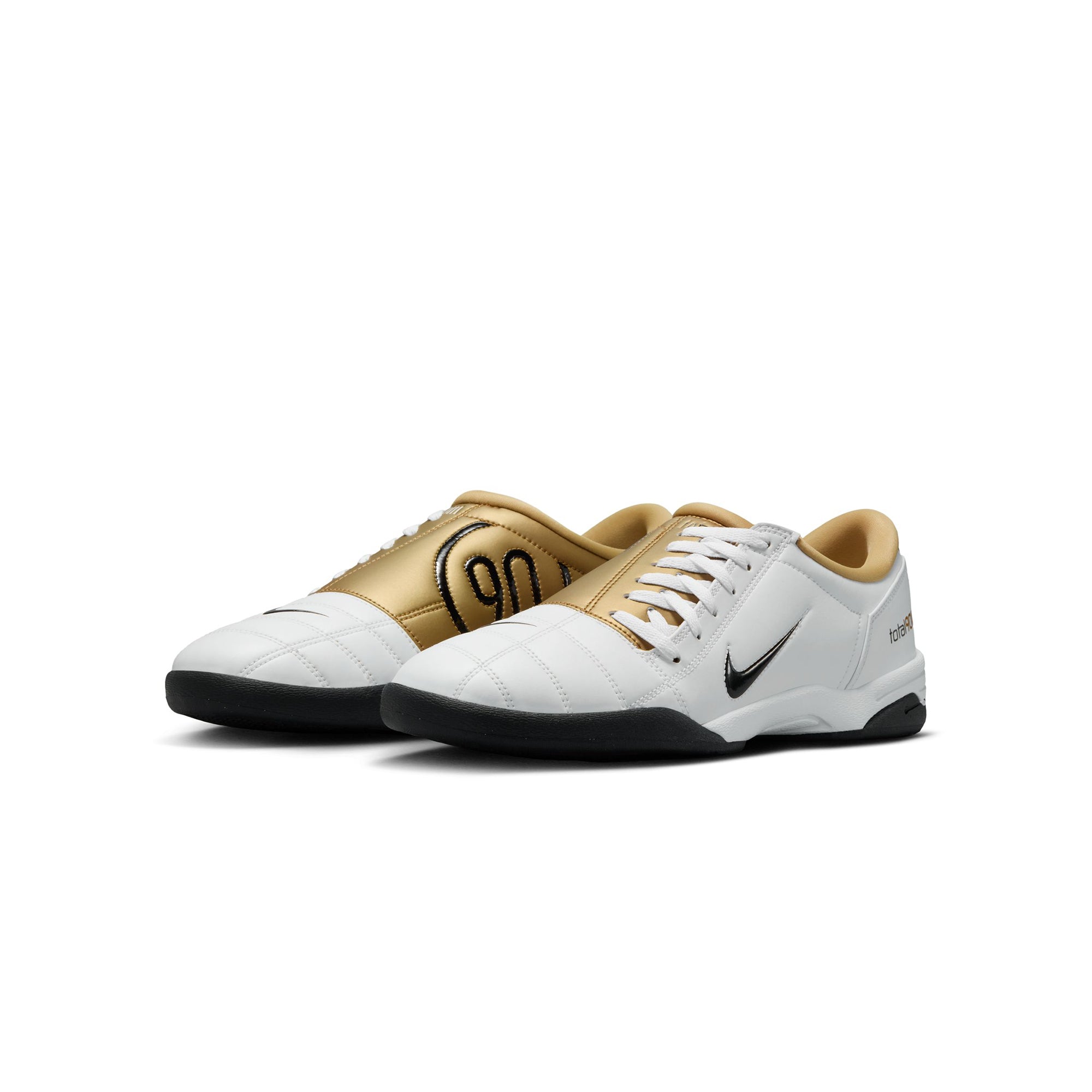 NIKE T90 SP TRAINERS  - WHITE/BLACK-METALLIC GOLD